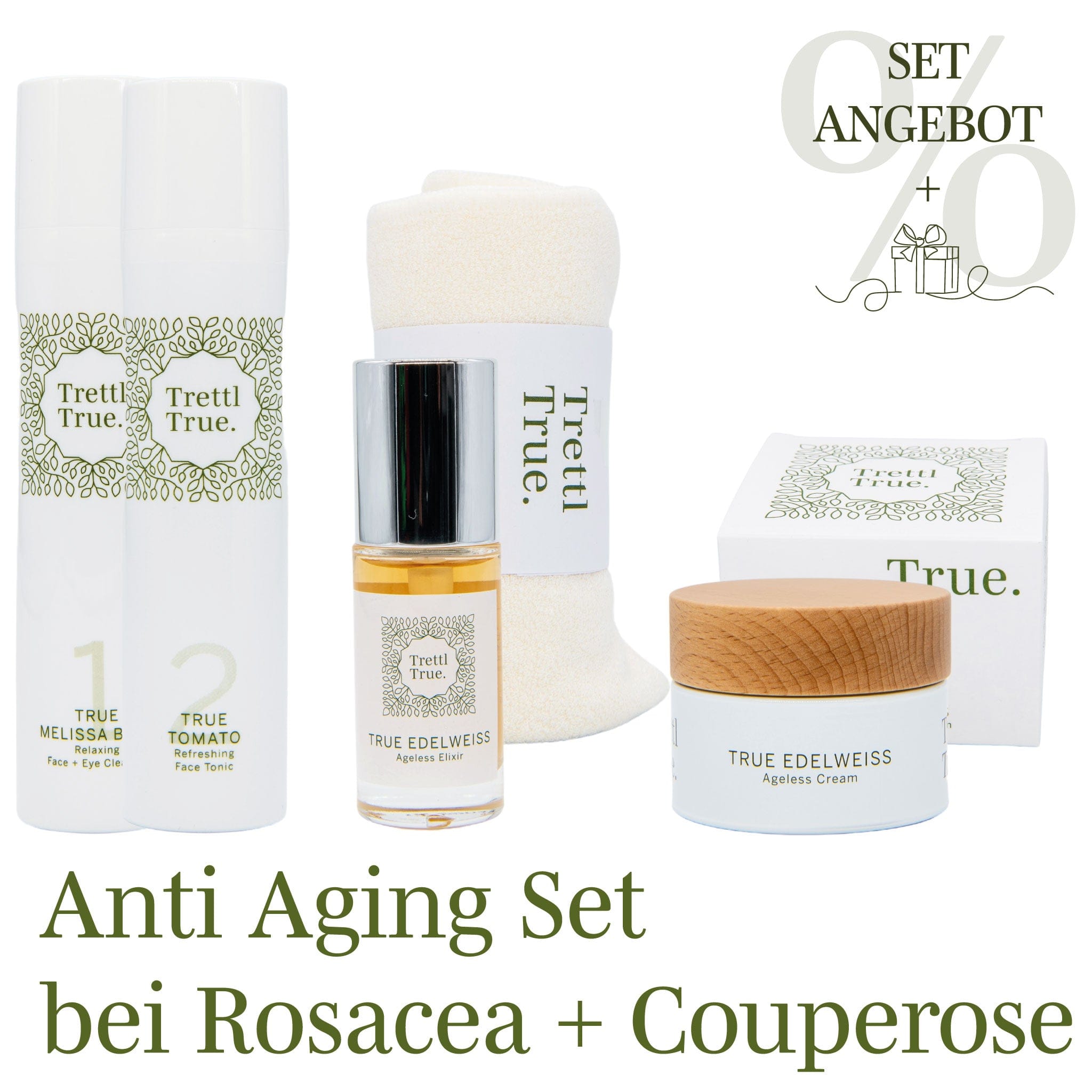 Trettl-True Cosmetics Originalgröße Set bei Rosacea und Couperose