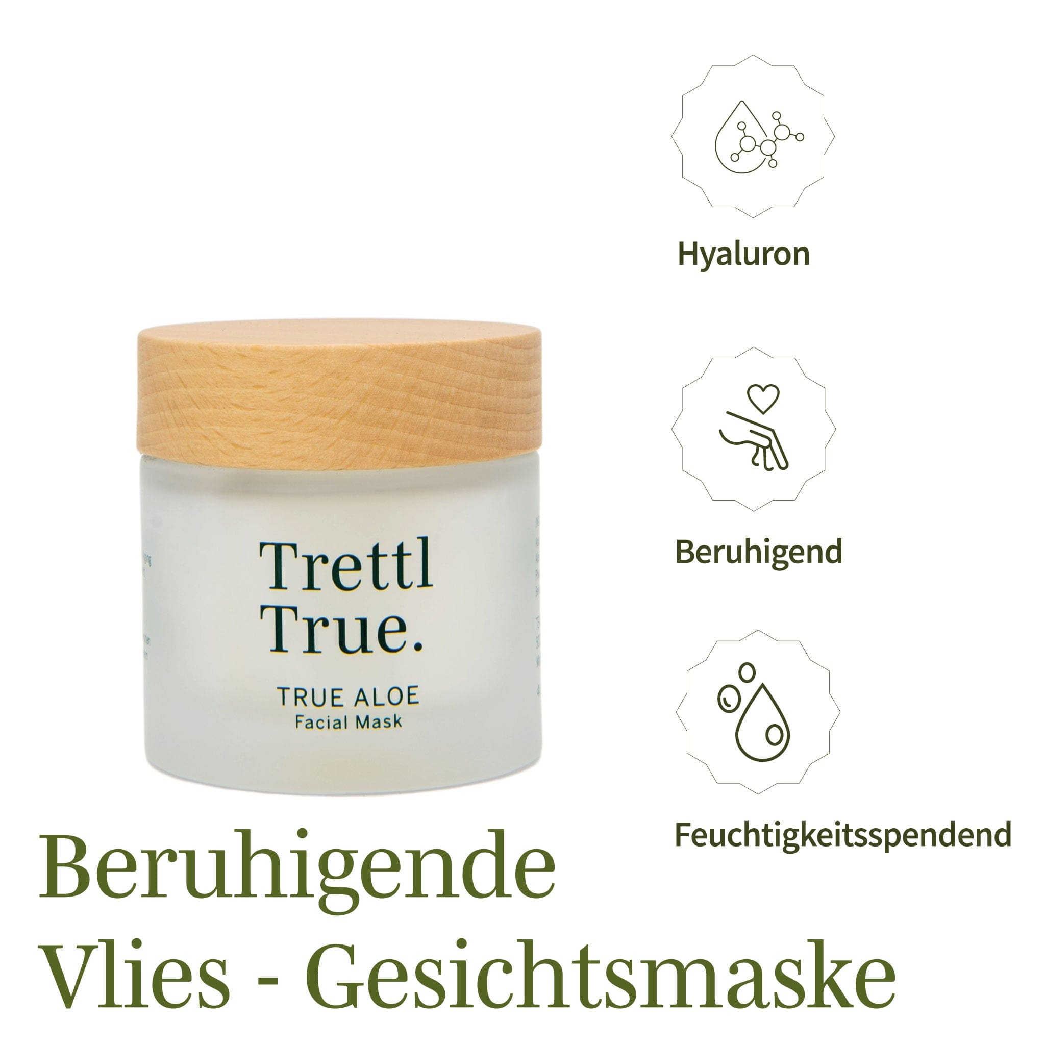 Trettl Cosmetics 4x Vliesmaske in 72ml Hyaluron True Aloe Facial Mask