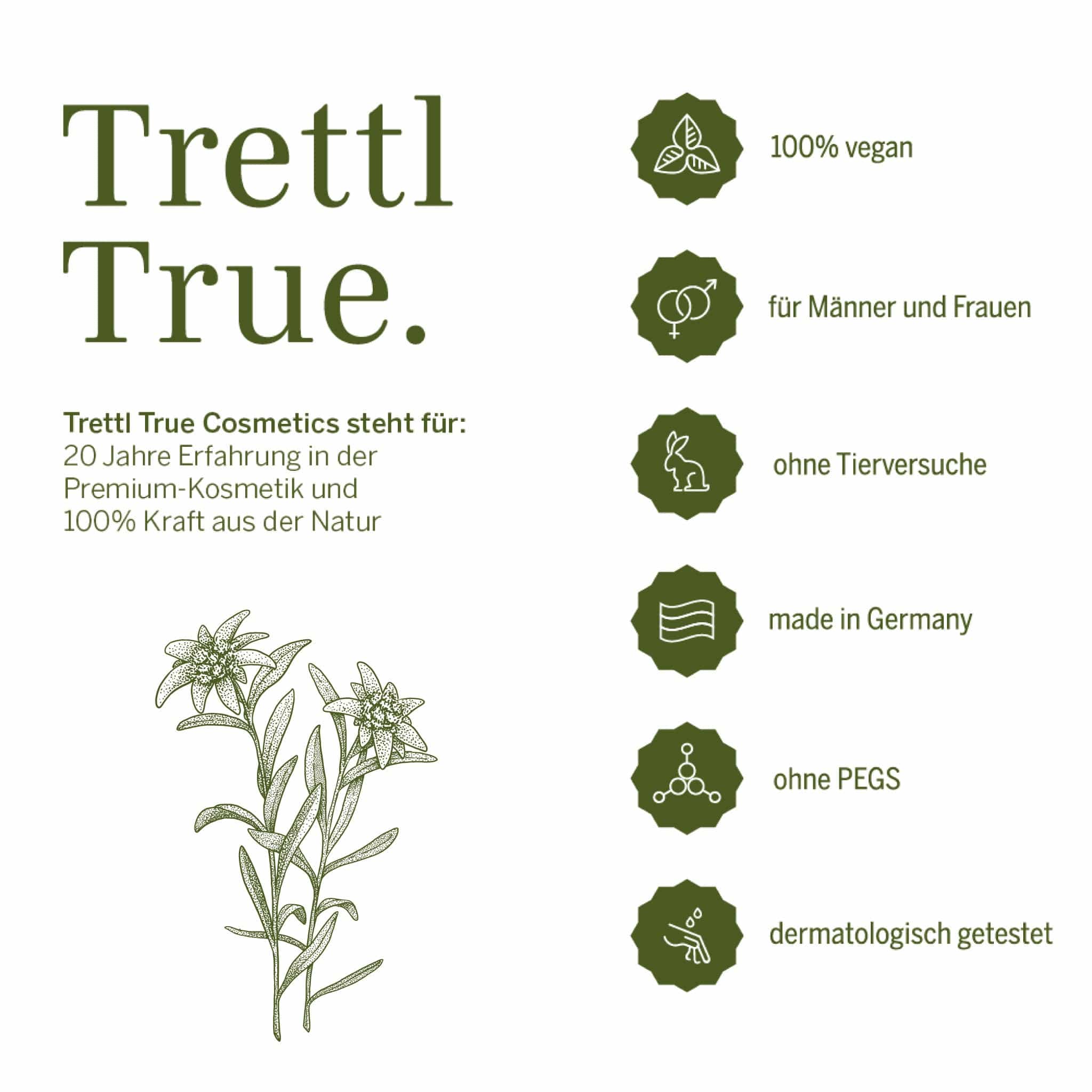 Trettl Cosmetics 50ml + 30ml True Edelweiss Ageless Cream Airless + Elixir