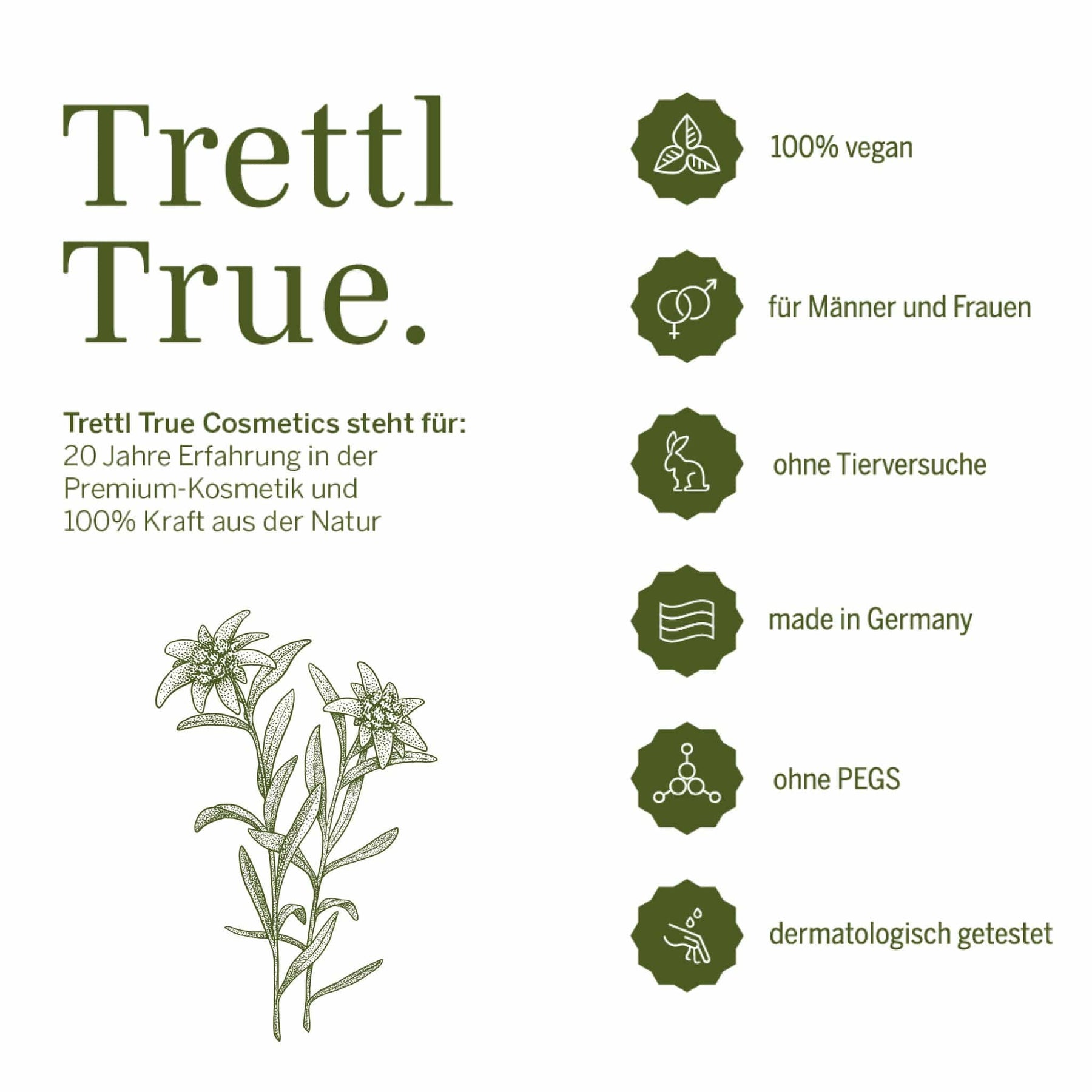 Trettl Cosmetics Set True Edelweiss Ageless Elixir + 3D Hyaluron Hydration Serum