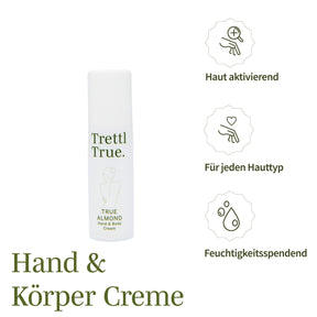 Trettl Cosmetics 30ml Airless Spender True Almond Hand + Body Cream
